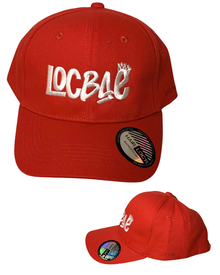  RED & WHITE LOCBAE FULL HAT