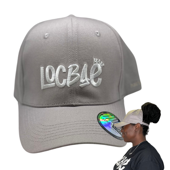 GRAY LOCBAE™ LARGE Satin-Lined Backless Hat