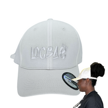  WHITE LOCBAE™ LARGE Satin-Lined Backless Hat